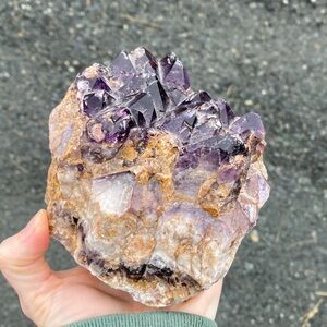 Natural Amethyst Crystal Cluster - Deep Purple Home Accent